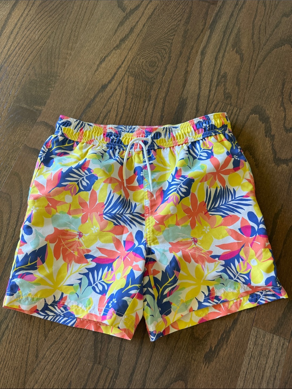 Janie and Jack Tropical Floral Swim Trunks